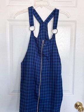 The Ragged Priest Women's Blue and Navy Pinafore Dress